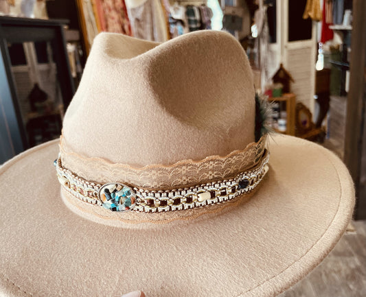 UFG  Lace and Turquoise Custom Hat