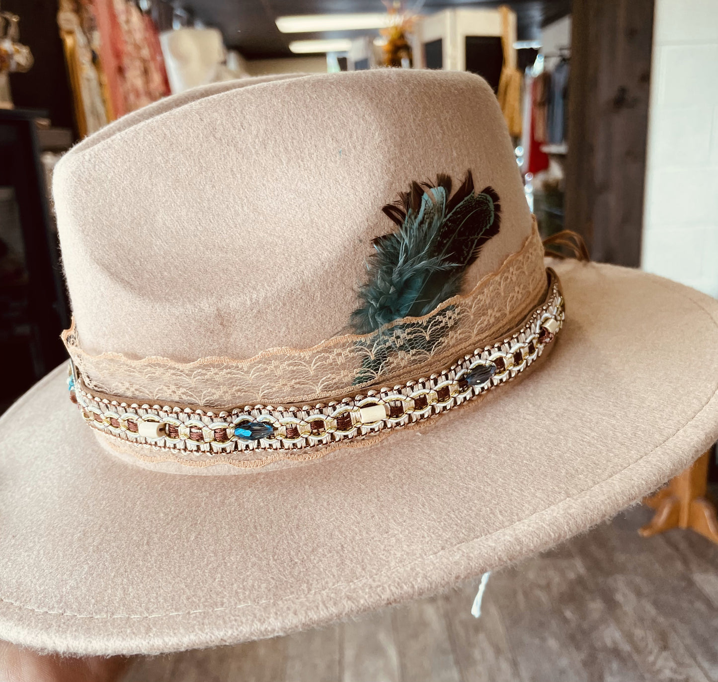 UFG  Lace and Turquoise Custom Hat
