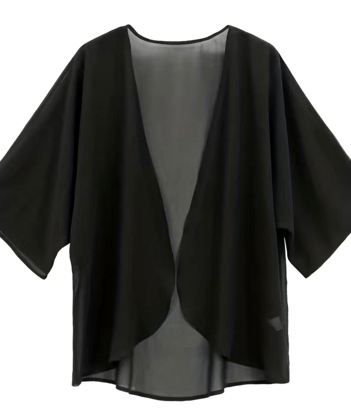 Sheer Black Kimono Cover