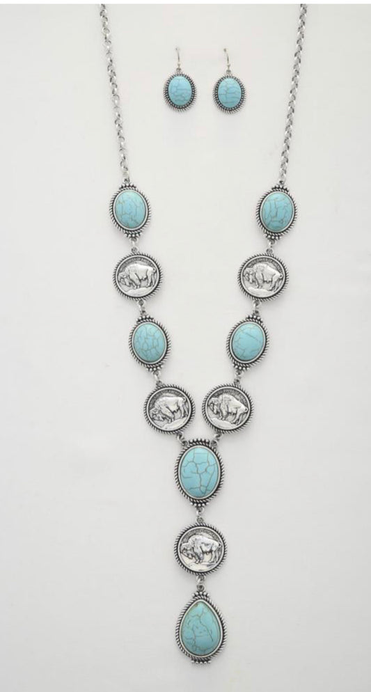Buffalo Nickel Necklace and Earring Set