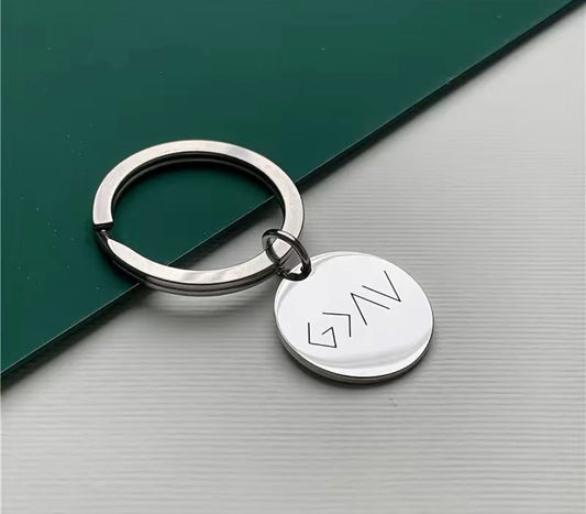 God is Greater Than the Highs and the Lows Key Chain