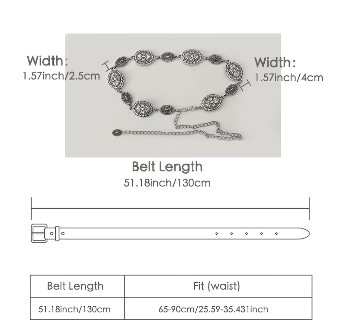 Concho Chain Belt