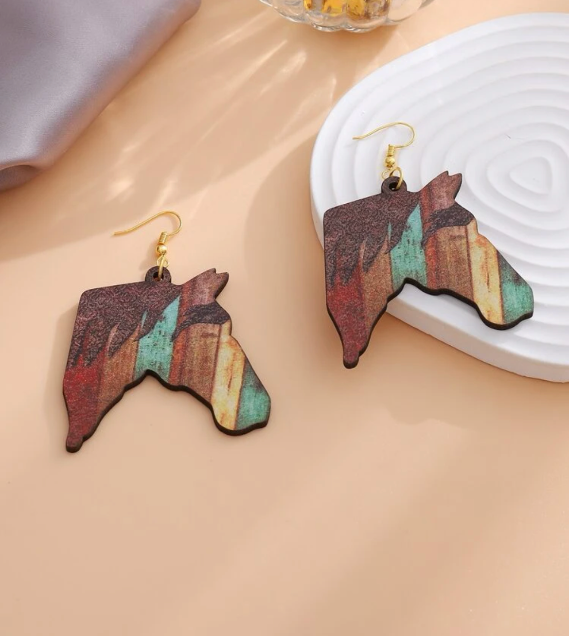 Painted Horse Earrings